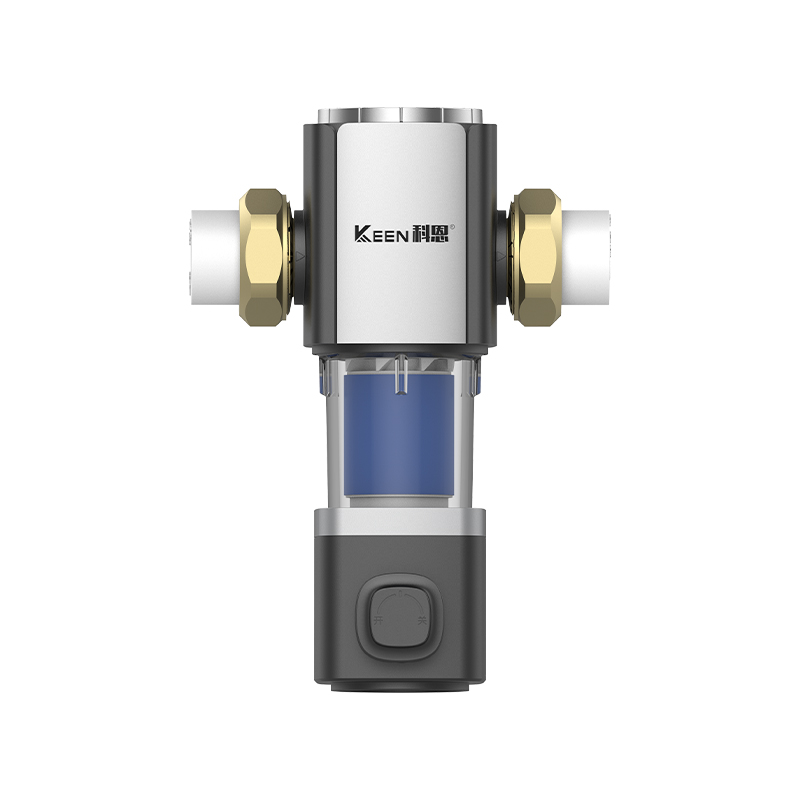 How does the manual backwash function of a pre-filter household protect the safety of your entire home's water supply with simple operation?